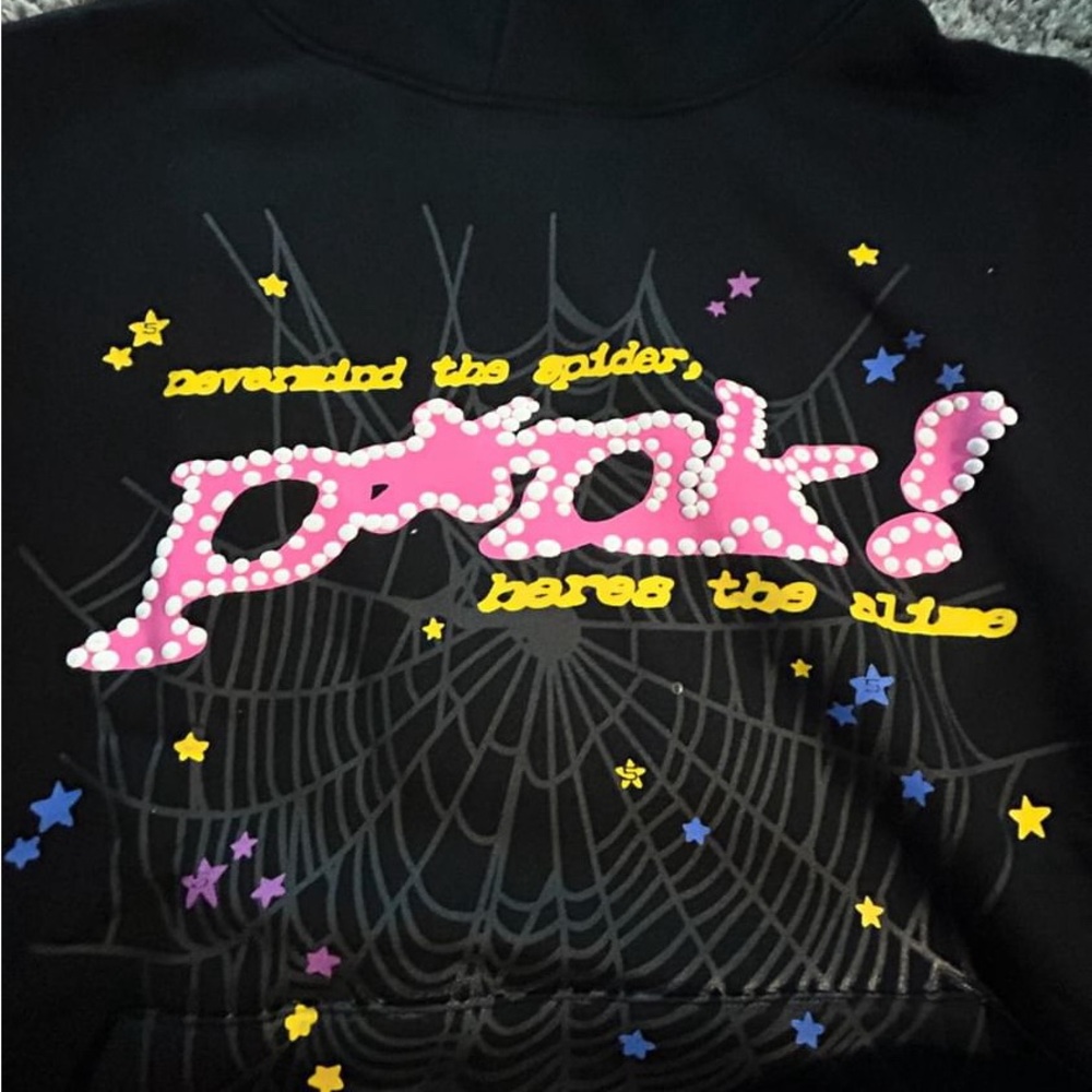 Black and Pink Sp5der Hoodie